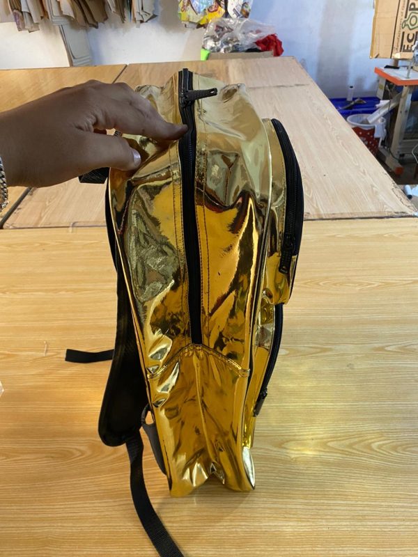 Gold Shiny Sports Backpack