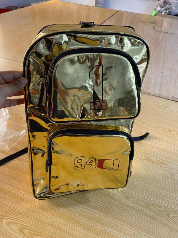 Gold Shiny Sports Backpack